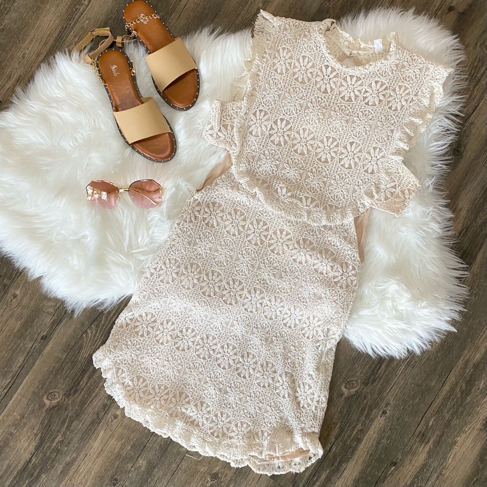 🌹Pre Loved Nordstrom BP. Ivory Egret Dress🌹
